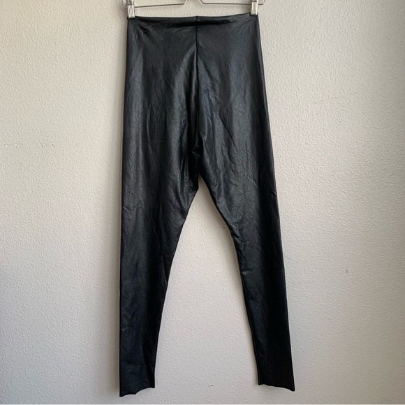Commando Leggings L Black Faux Leather Perfect Control Tummy Control - Picture 7 of 13